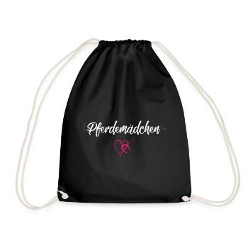 Pferdemädchen - Turnbeutel - Schwarz - Vorne