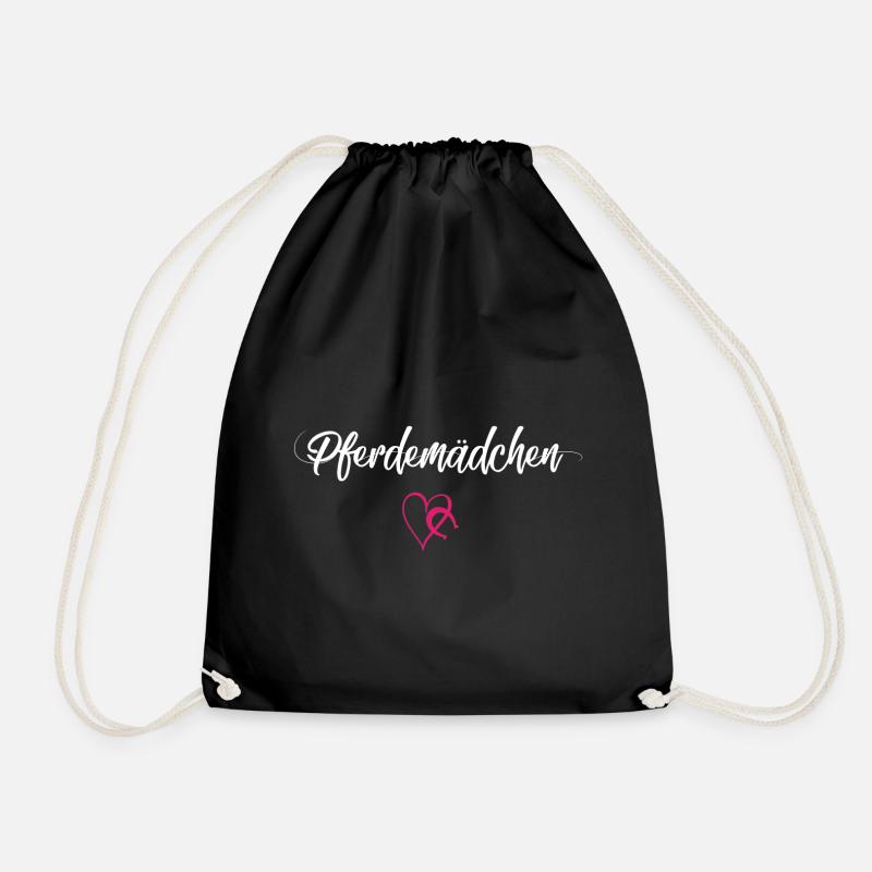 Pferdemädchen - Turnbeutel - Schwarz