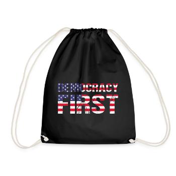 Democracy First USA Democracy Freedom - Drawstring Bag - black - Front