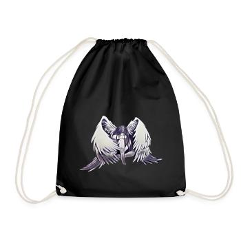 Lonely angel - Drawstring Bag - black - Front