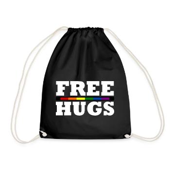 Free Hugs - Sac de sport léger - noir - Devant