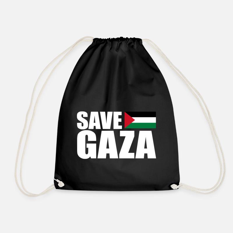 Save gaza - Turnbeutel - Schwarz