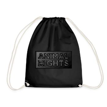 DROITS DES ANIMAUX VEGAN - Sac de sport léger - noir - Devant