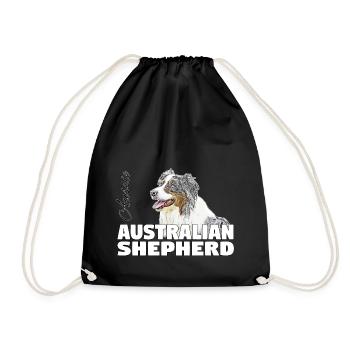 Australian Shepherd - Turnbeutel - Schwarz - Vorne