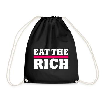Eat the rich - Turnbeutel - Schwarz - Vorne