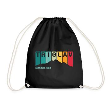 Triglav Mountain Slovenia Slovenia Kranjska Gora - Drawstring Bag - black - Front