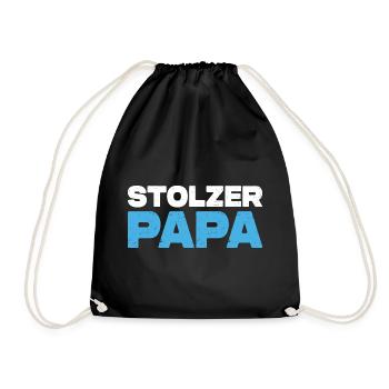 Stolzer Papa - Turnbeutel - Schwarz - Vorne