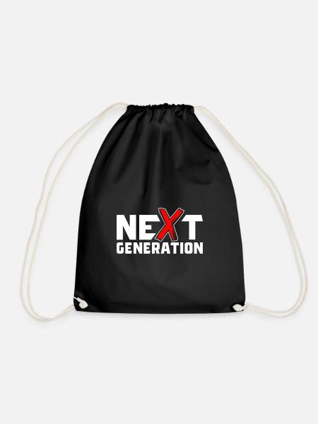 Next Generation X Buchstaben / X-Symbol - Turnbeutel - Schwarz