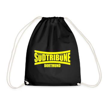 Südtribüne Dortmund | Farbe änderbar - Turnbeutel - Schwarz - Vorne