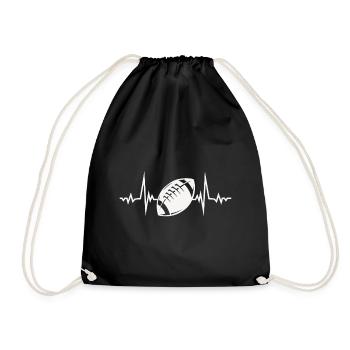 ECG Pulse Heart Line Football US Sports Cadeau - Sac de sport léger - noir - Devant
