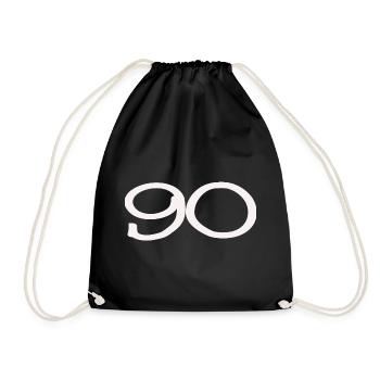 90. 90 ANS. 90e ANNIVERSAIRE. ANNIVERSAIRE 90 ANS. - Sac de sport léger - noir - Devant
