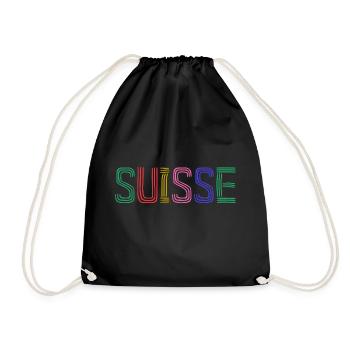 SUISSE. PAYS. GENEVE. HUMOUR. DRAPEAU. GENEVE - Sac de sport léger - noir - Devant