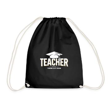 Teacher Teacher School Profession - Drawstring Bag - black - Front