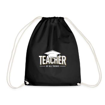 Teacher Teacher School Profession - Drawstring Bag - black - Front