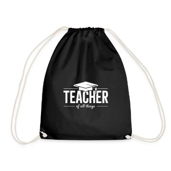 Teacher Teacher School Profession - Drawstring Bag - black - Front