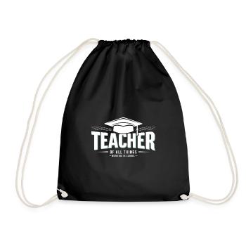 Teacher Teacher School Profession - Drawstring Bag - black - Front