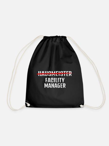 Hausmeister oder Facility Manager - Turnbeutel - Schwarz