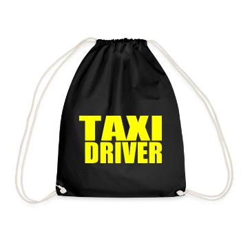 taxi driver - Drawstring Bag - black - Front
