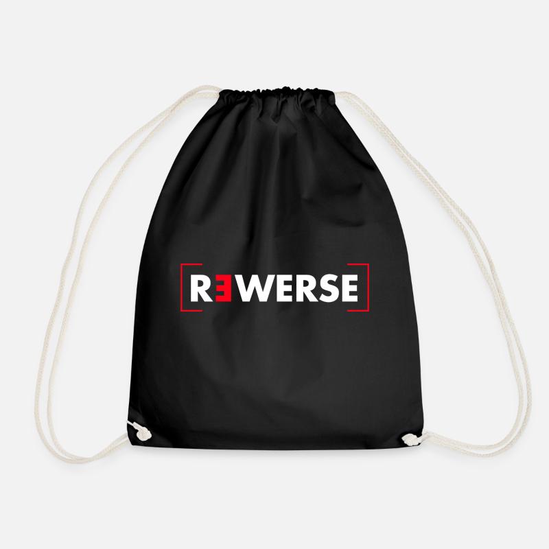 Lettrage inversé - Sac de sport léger - noir