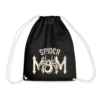 Retro Spider Mom Pet Spider Owner - Drawstring Bag - black - Front