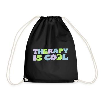 Therapy Is Cool - Turnbeutel - Schwarz - Vorne