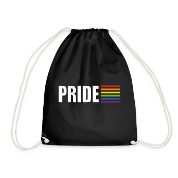 Drapeau arc-en-ciel de la fierté - Sac de sport léger - noir - Devant