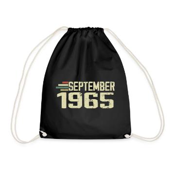 Septembre 1965 Idée Cadeau Vintage Septembre 1965 - Sac de sport léger - noir - Devant