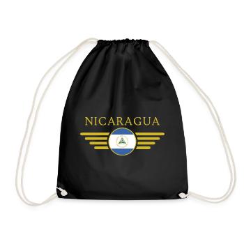 J’aime le Nicaragua, T-shirt design de style élégance - Sac de sport léger - noir - Devant