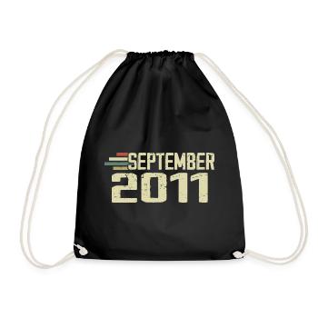 September 2011 Vintage Geschenkidee September 2011 - Turnbeutel - Schwarz - Vorne