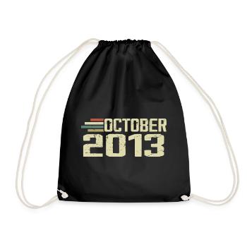 Octobre 2013 - Anniversaire en octobre 2013 - Sac de sport léger - noir - Devant