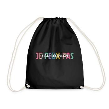 I can't I have a meeting - Drawstring Bag - black - Front
