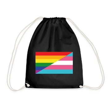 Drapeau Rainbow-Trans* - Sac de sport léger - noir - Devant