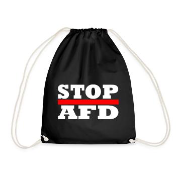 Stop Afd - Drawstring Bag - black - Front