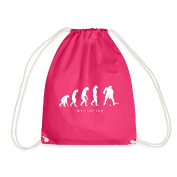 Eishockey Spieler Sportler Evolution - Turnbeutel - Fuchsia - Vorne