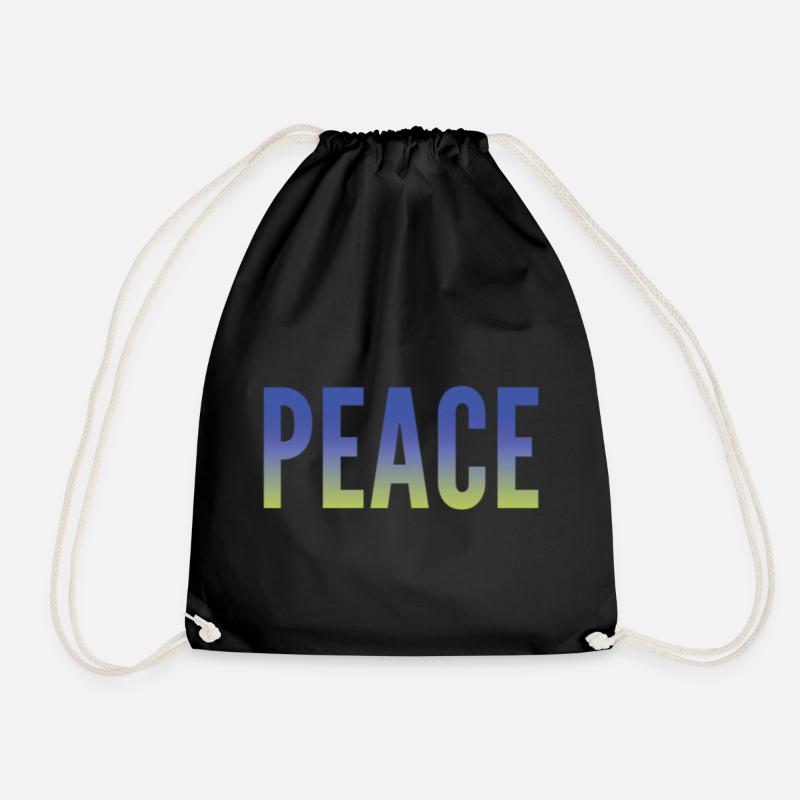 Peace - Turnbeutel - Schwarz