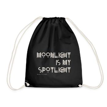 Moonlight is my Spotlight - Boho Design - Drawstring Bag - black - Front