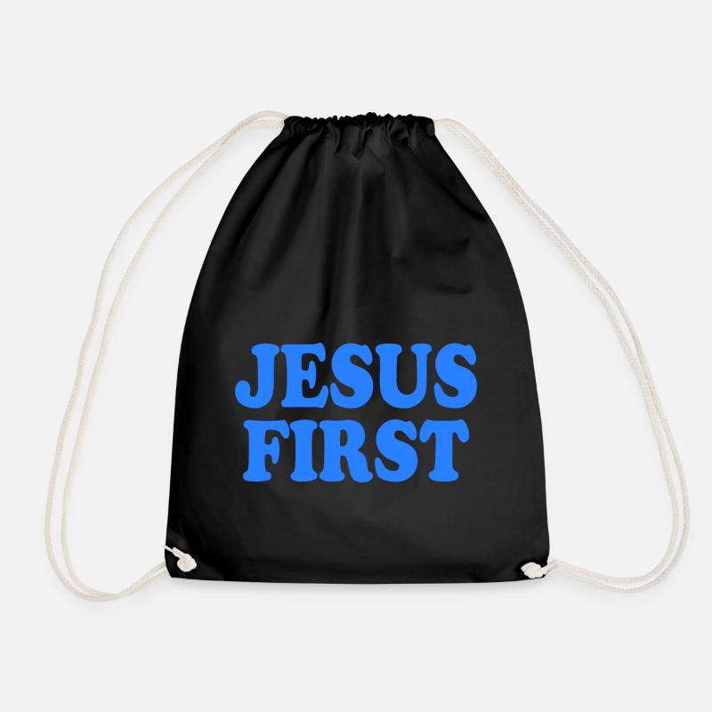 Jesus first - Turnbeutel - Schwarz
