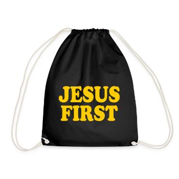 Jesus first - Turnbeutel - Schwarz - Vorne
