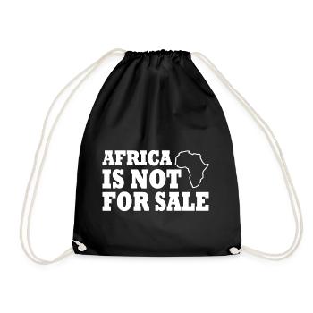 africa is not for sale - Drawstring Bag - black - Front