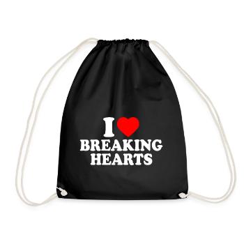 I love breaking hearts - Turnbeutel - Schwarz - Vorne