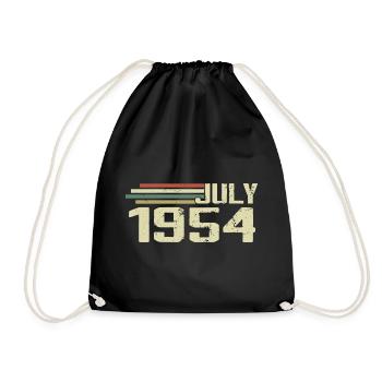 Anniversaire juillet 1954 Année 1954 juillet Né en 1954 - Sac de sport léger - noir - Devant