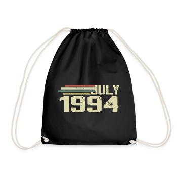 Birthday July 1994 Year 1994 July Vintage 1994 - Drawstring Bag - black - Front