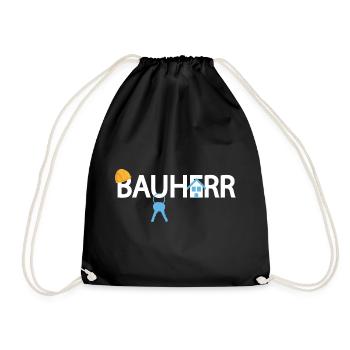 Bauherr - Turnbeutel - Schwarz - Vorne
