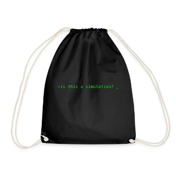 Simulation Programming Informatic Geschenk Spruch - Turnbeutel - Schwarz - Vorne