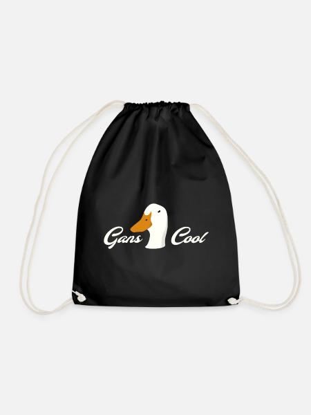 Gans cool Spruch Tierspruch Wortspiel - Turnbeutel - Schwarz