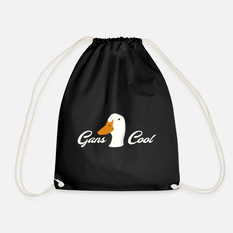 Gans cool Spruch Tierspruch Wortspiel - Turnbeutel - Schwarz