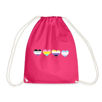 LGBT Pride - Drawstring Bag - fuchsia - Front