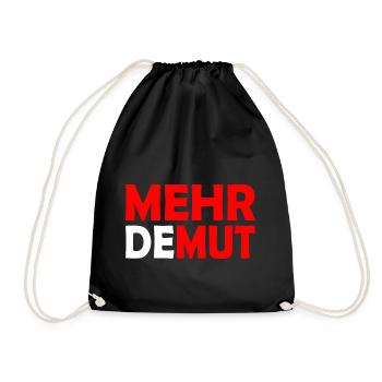 Demut - Turnbeutel - Schwarz - Vorne