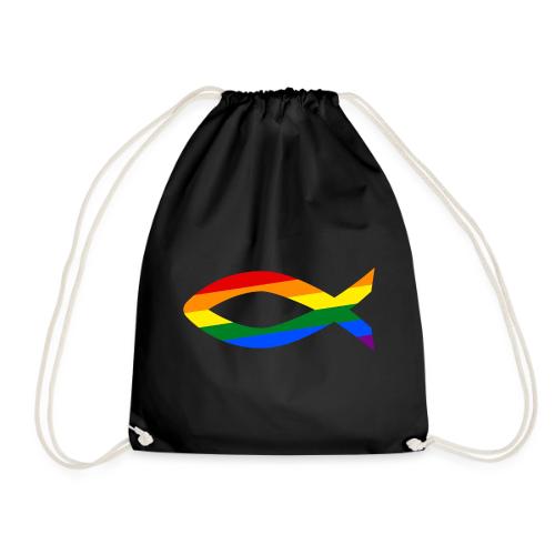 Ichthys - Regenbogenfisch - Turnbeutel