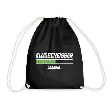 Klugscheisser Loading... - Turnbeutel - Schwarz - Vorne